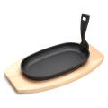 Pre-seasoned cast iron sizzling plate